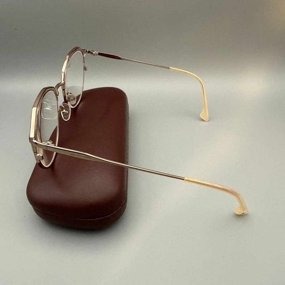 High Street Eyeglasses Frames CASS BLUSH Pink Gold Round Full Rim 51-19-145 HOT